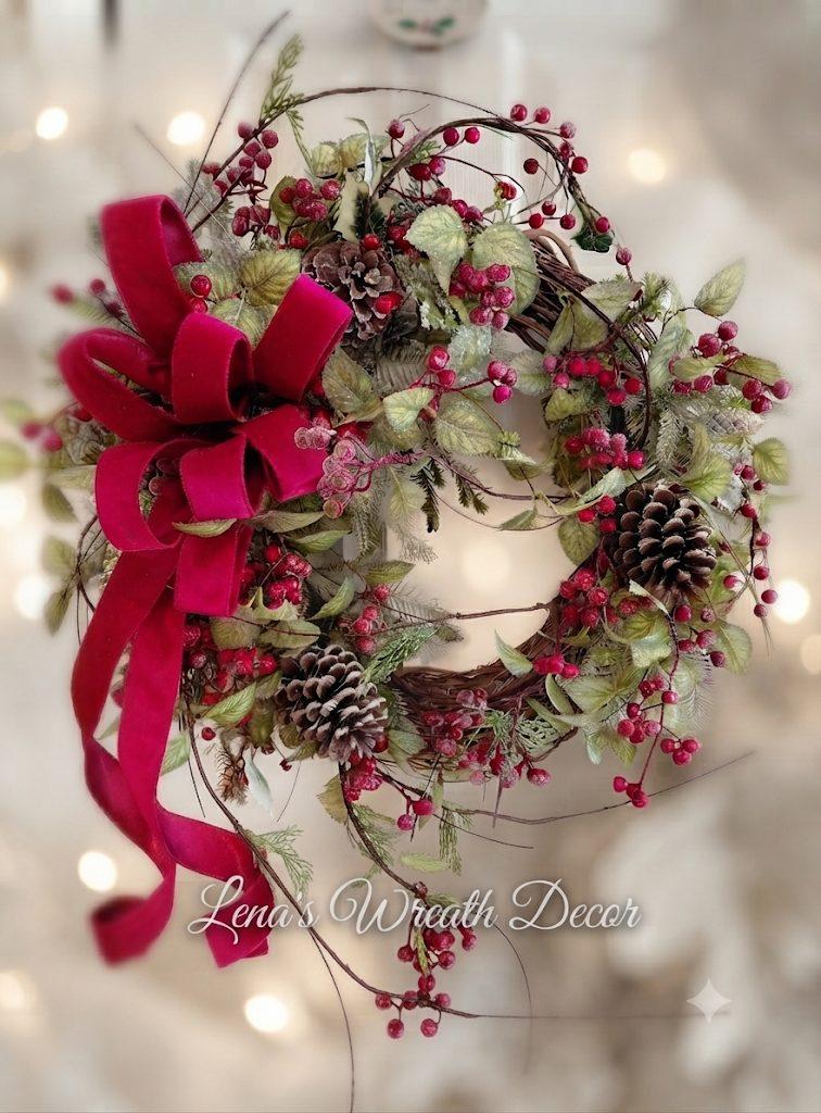 Frosted Pine Holiday Wreath