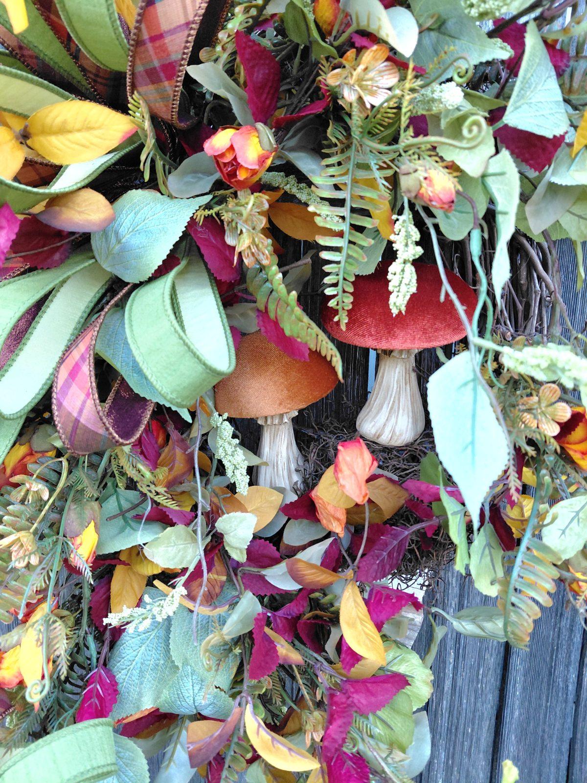Autumn Forest Mushroom Wreath