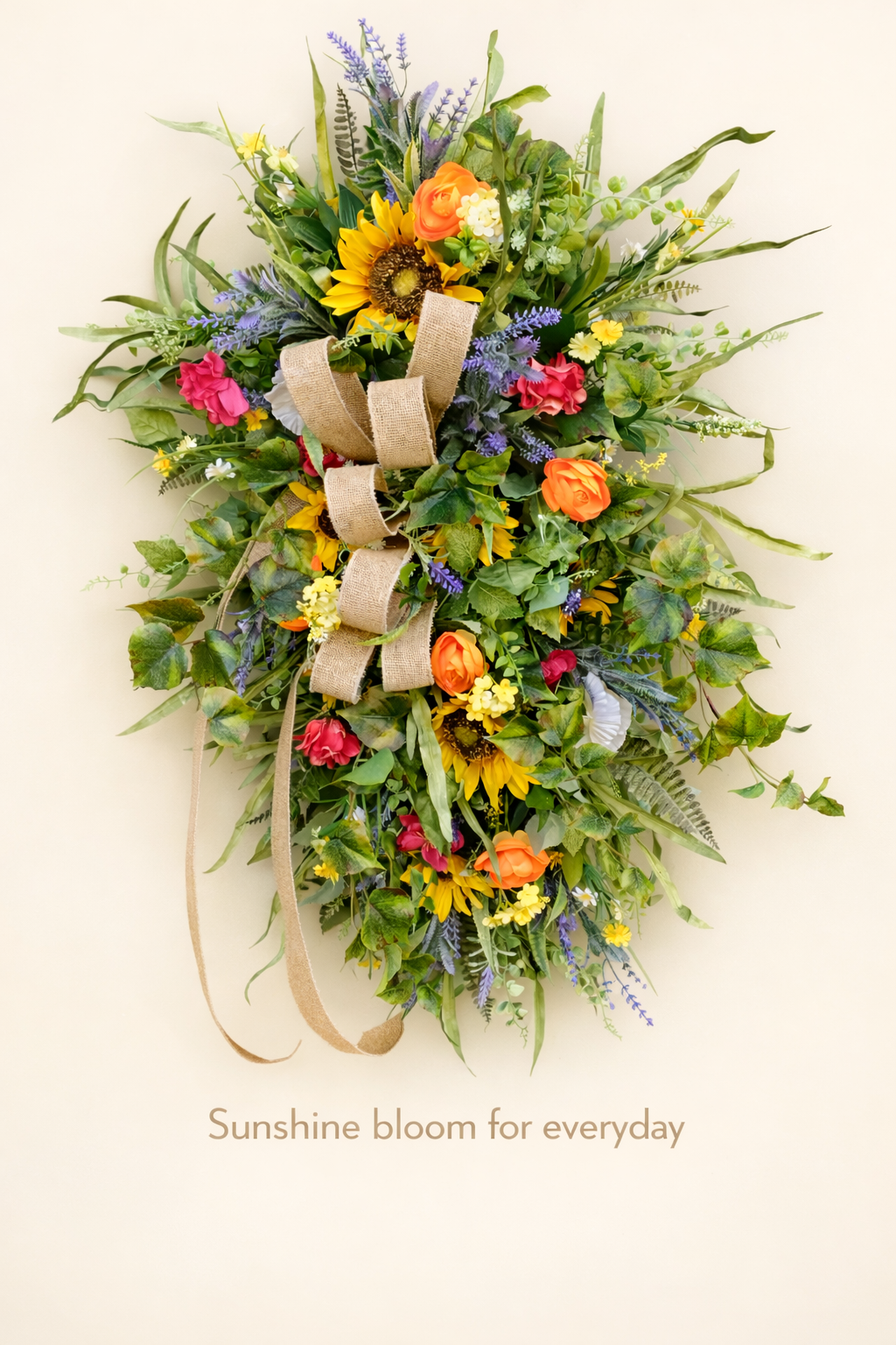Sunshine bloom for everyday teardrop swag