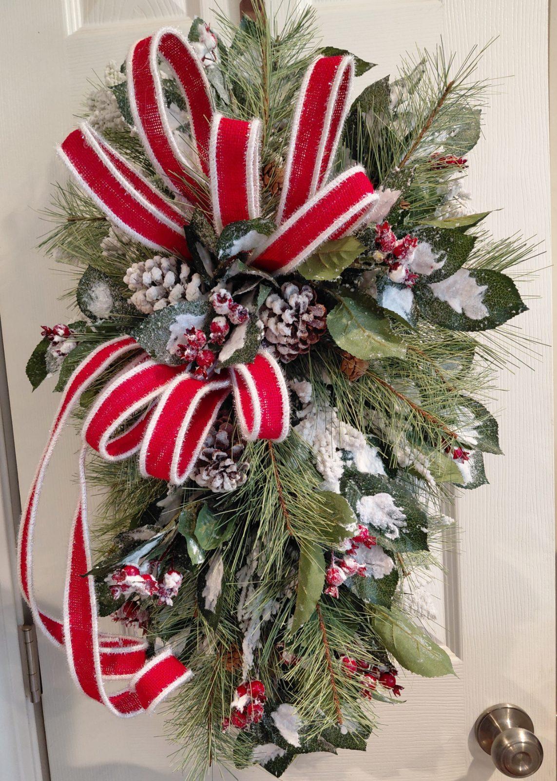 Frosted Pine and Berry Swag